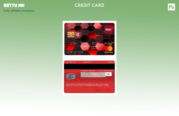 модерен стил на САД Северна Каролина BB&T Corp. Шаблон за банкарска мастеркард